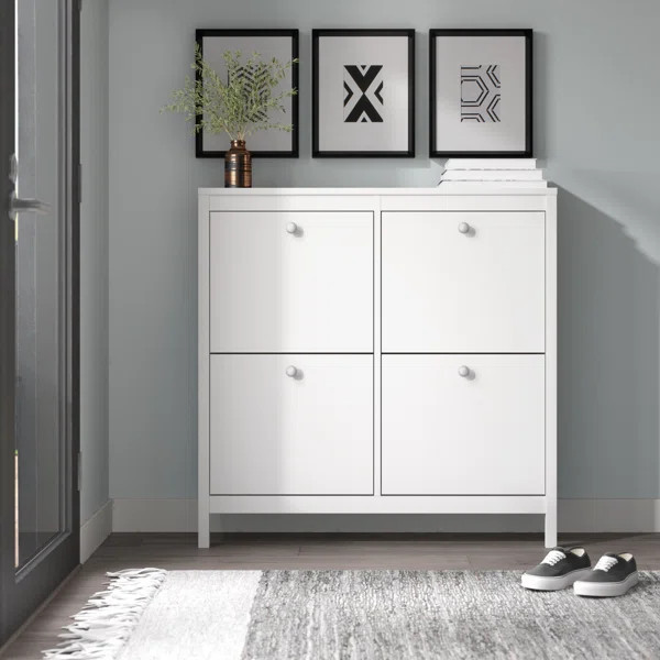 Mchone 16 Pairs Manufactured Wood Shoe Storage Cabinet | Wayfair North America