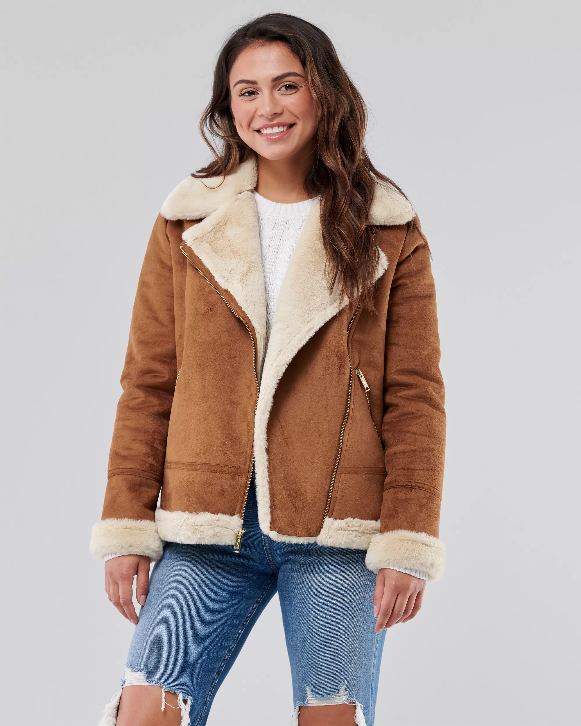 Hollister cozy best sale biker jacket