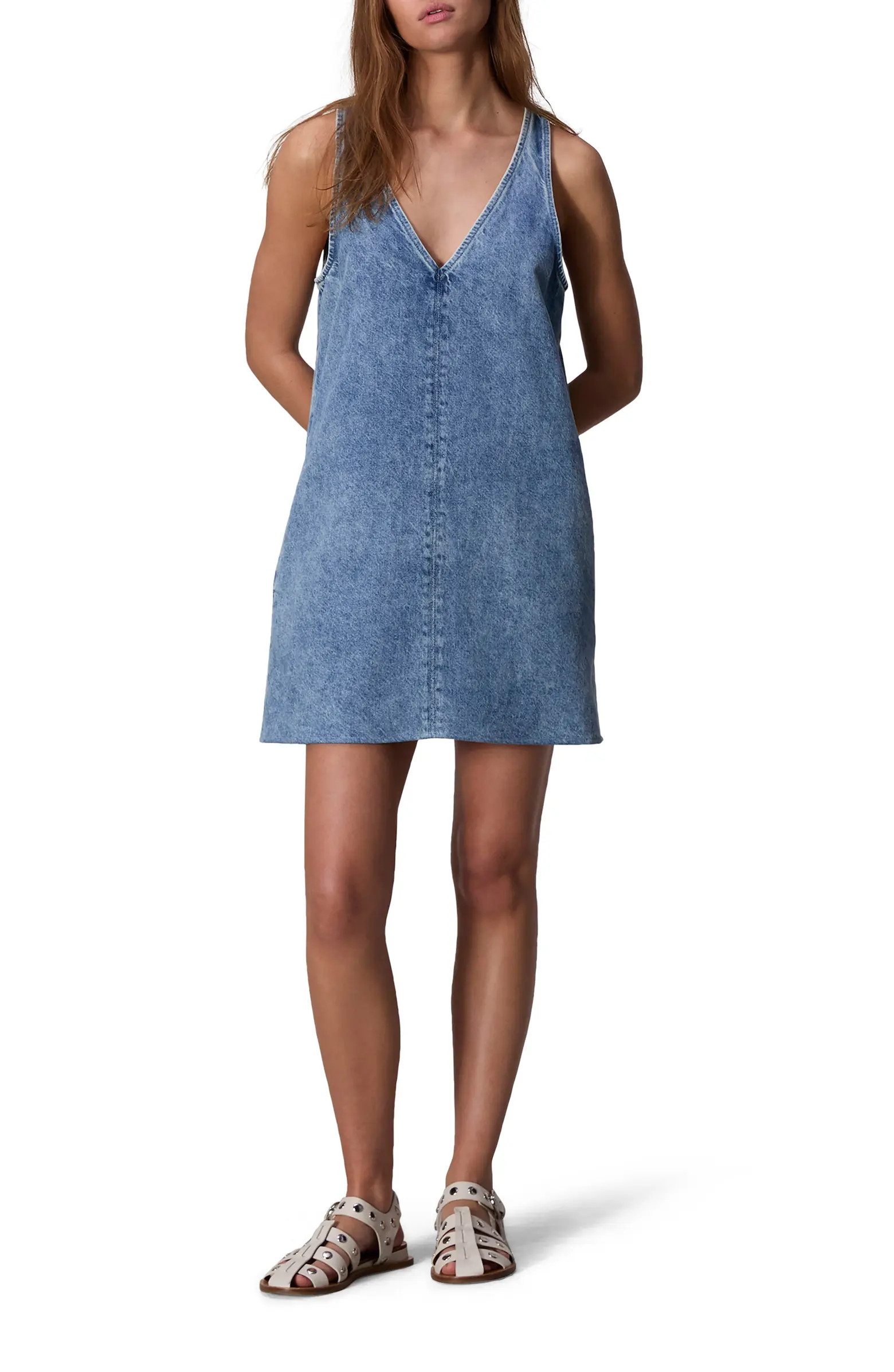 rag & bone Naia Sleeveless Denim Minidress | Nordstrom | Nordstrom