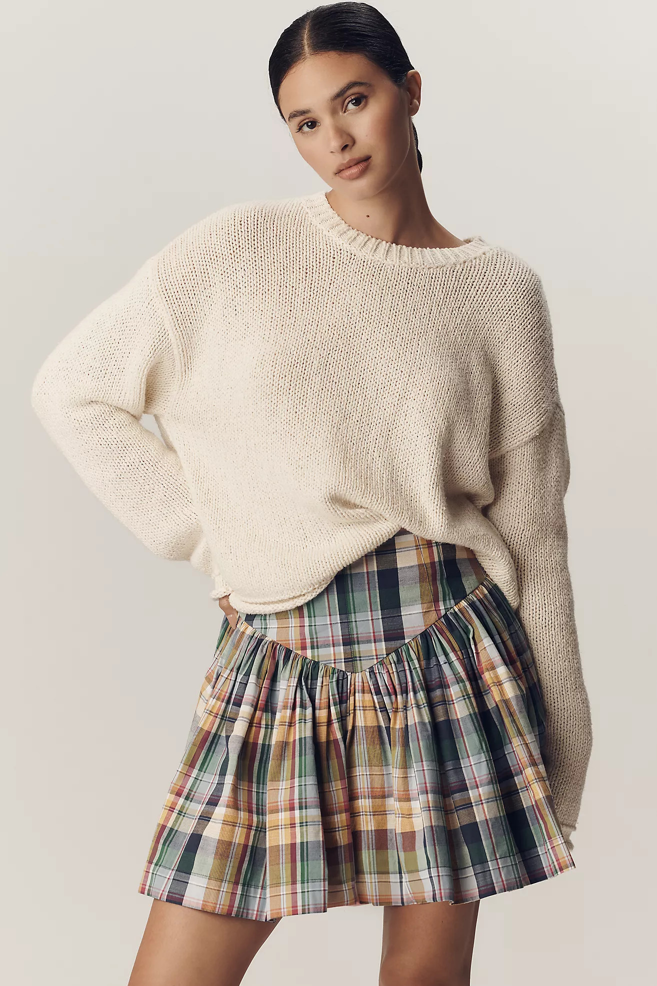 Maeve Basque-Waist Mini Skort | Anthropologie (US)