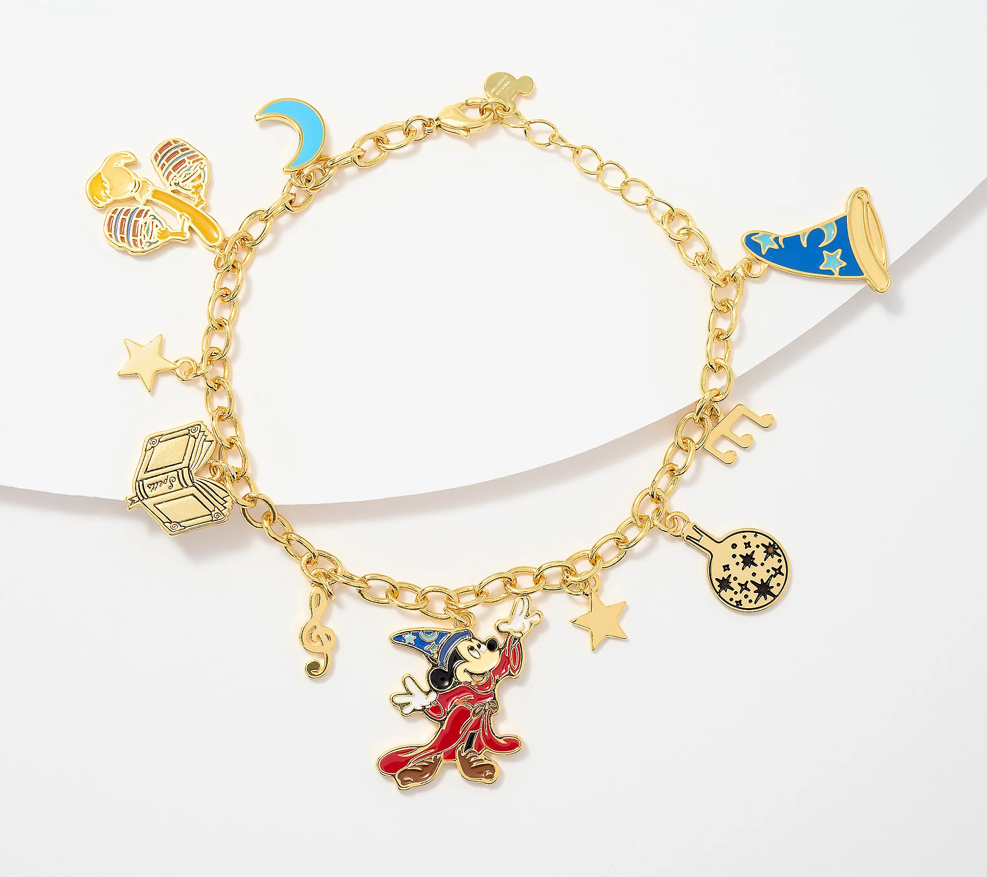 Disney Fantasia Sorcerer Mickey Charm Bracelet | QVC