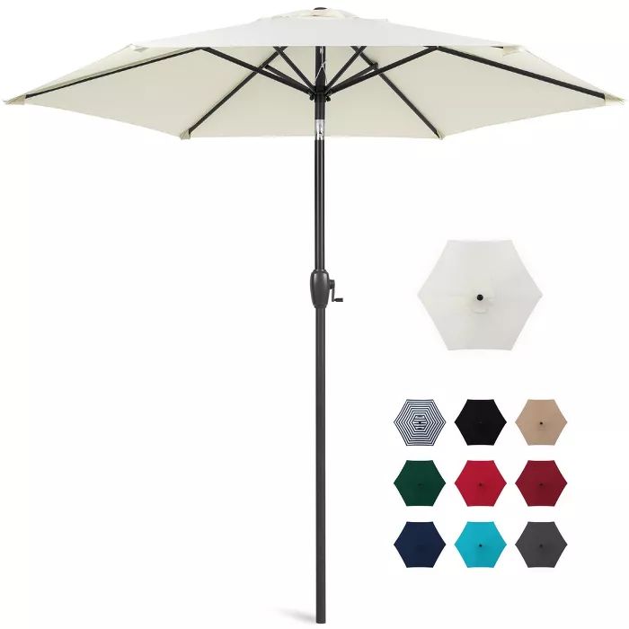 Best Choice Products 7.5ft Heavy-Duty Outdoor Market Patio Umbrella w/ Push Button Tilt	Easy Cran... | Target