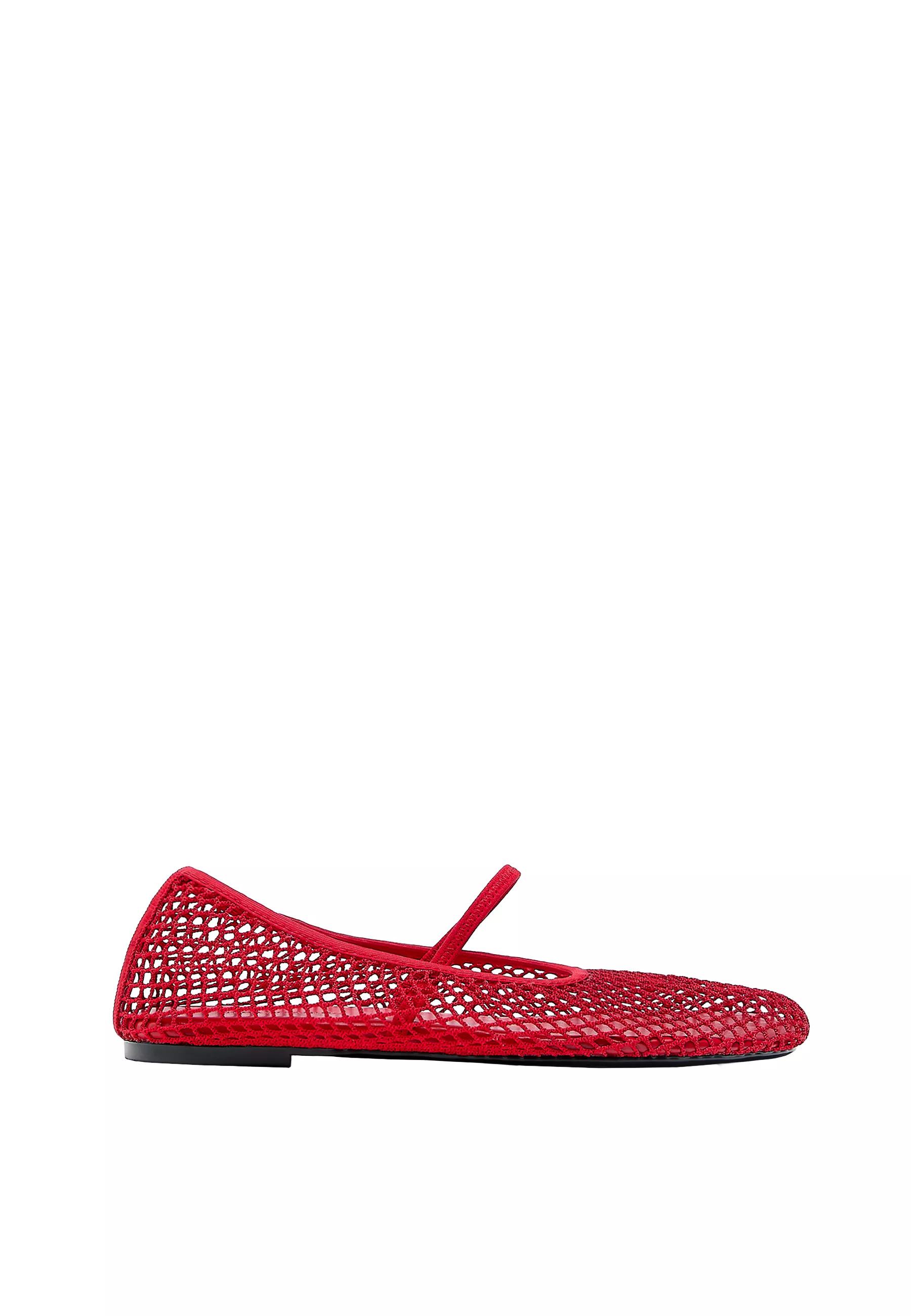Mesh strap ballet flats - Women's Mocacos Nuevo | Stradivarius United Kingdom | Stradivarius (UK)