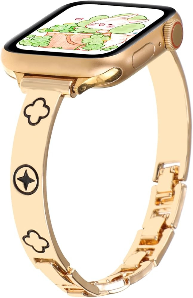 Slim Watch Bands Compatible with Apple Watch 38mm 40mm 41mm 42mm 44mm 45mm 46mm 49mm for Women,De... | Amazon (US)