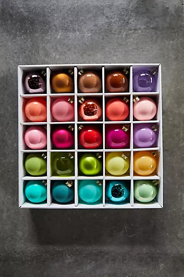 Glass Bulb Ornament Set, 25 | Anthropologie (US)