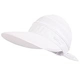Sun Hats for Women Fashionable Womens Wide Brim Hat Roll-up Straw Sun Visor Hat | Amazon (US)