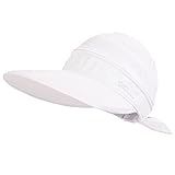 Sun Hats for Women Fashionable Womens Wide Brim Hat Roll-up Straw Sun Visor Hat | Amazon (US)