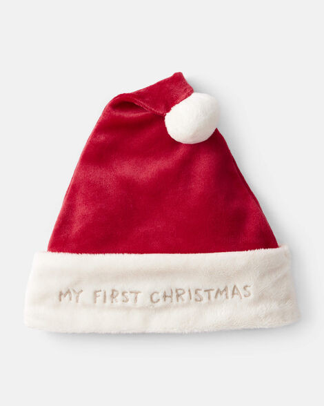 Baby My First Christmas Santa Hat - Red/White | Carter's Inc