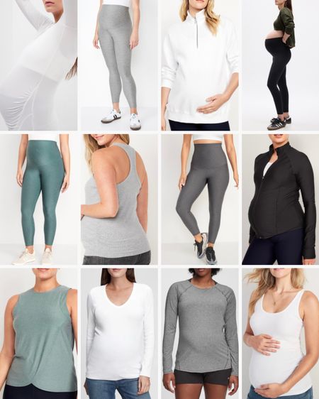 Maternity activewear and athleisure outfits: leggings, tank tops, long sleeve shirts, jackets and pullovers. Everything is under $50.

#LTKActive #LTKbump #LTKfindsunder50