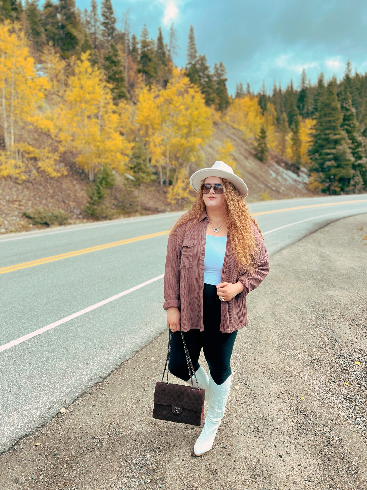Loved this shacket so much I ordered it in so many colors 🤎hat | wide brim hat | fall hat | western hat | tank top | amazon tank top | shacket | aerie shacket | leggings | amazon leggings | boots | white boots | western boots | cowboy boots | fall boots | amazon white boots | amazon fall boots | amazon cowboy boots | Fall | fall tops | amazon finds | amazon fashion | Amazon look | amazon outfit | fall outfit | fall look | fall outfit inspo | fall fashion | fall fashion finds | amazon fall outfit | Amazon fall fashion finds | amazon fall finds | fall transition look | fall transition outfits 

#LTKxPrime #LTKSeasonal #LTKmidsize