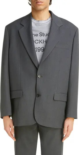 Acne Studios Mélange Oversize Recycled Polyester & Wool Sport Coat | Nordstrom | Nordstrom