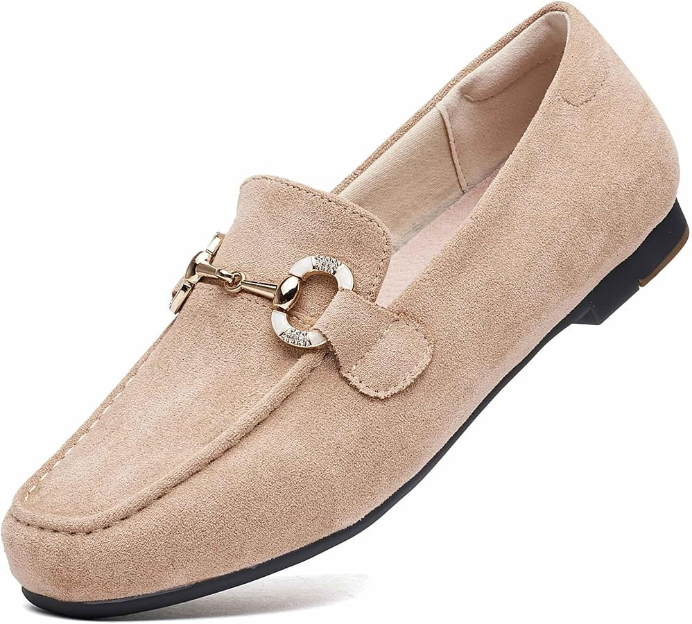 Womens Loafers Shoes Fashion Low Heel Slip on Shoes Comfortable Driving Flats | Amazon (US)