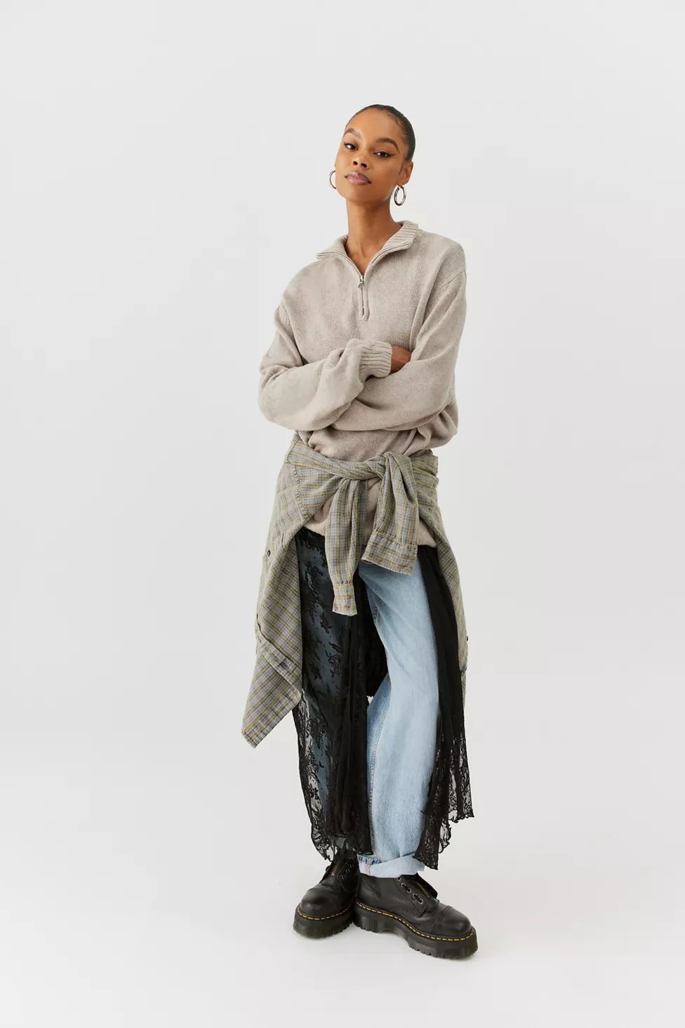 Urban Renewal Vintage Quarter-Zip Sweater | Urban Outfitters (US and RoW)