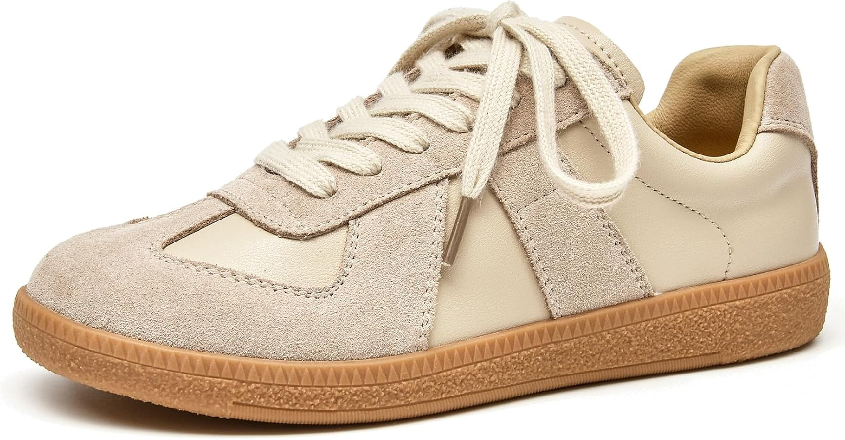 BEAU TODAY Retro Trainer Platform Sneakers for Women-Classic OG Sneaker Leather Walking Shoes wit... | Amazon (US)