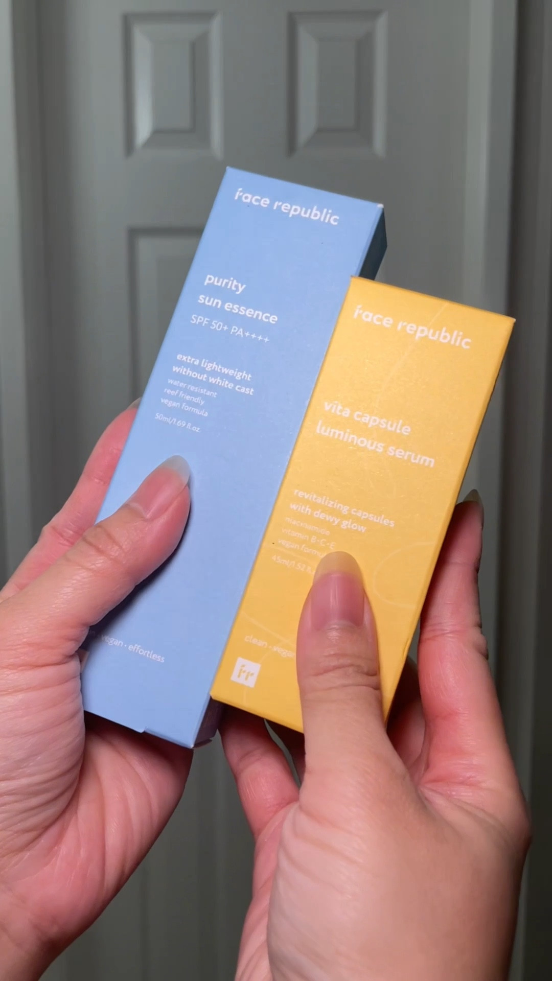 Tired and dull skin? Prep your morning routine with @facerepublic.official @facerepublic

Vita Capsule Luminous Serum - Encapsulated
Jojoba Seed Oil and Vitamin E bursts and absorbs smoothly to balance the skin's oil and moisture level.The energizing blend also rejuvenates tired skin and promotes a healthy, vibrant radiance from within.

- Purity Sun Essence - Enriched with Niacinamide to improve dull skin tone, Ceramide NP for hydration, and Adenosine to enhance skin firmness and elasticity, this sunscreen offers multi-functional skincare benefits.

Available at Amazon.

#FaceRepublic #KoreanSkinCare #PuritySunEssence
#VitaCapsule #GlassSkin

#LTKBeauty
