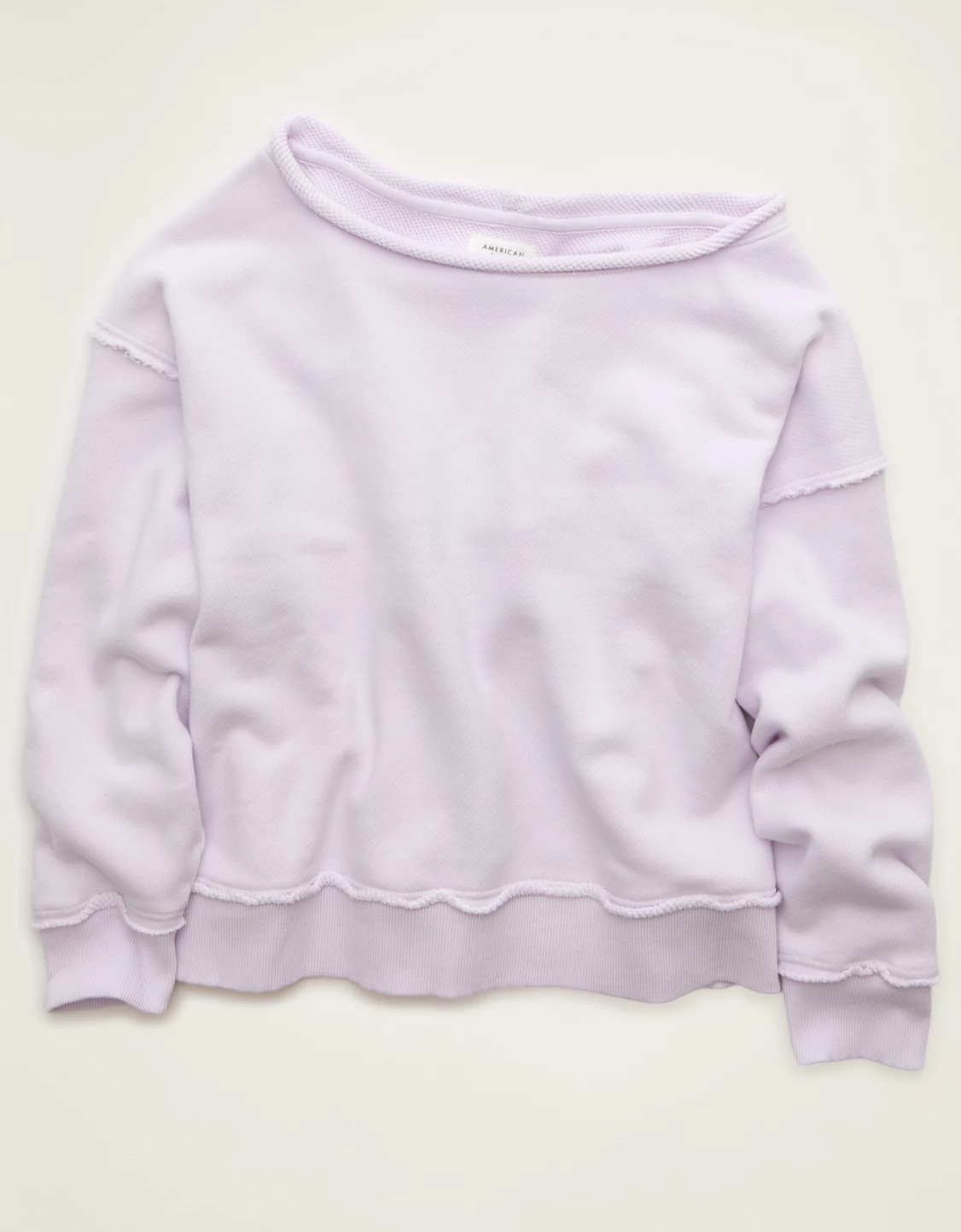 AE On a Roll Off-the-Shoulder Sweatshirt | American Eagle Outfitters (US & CA)