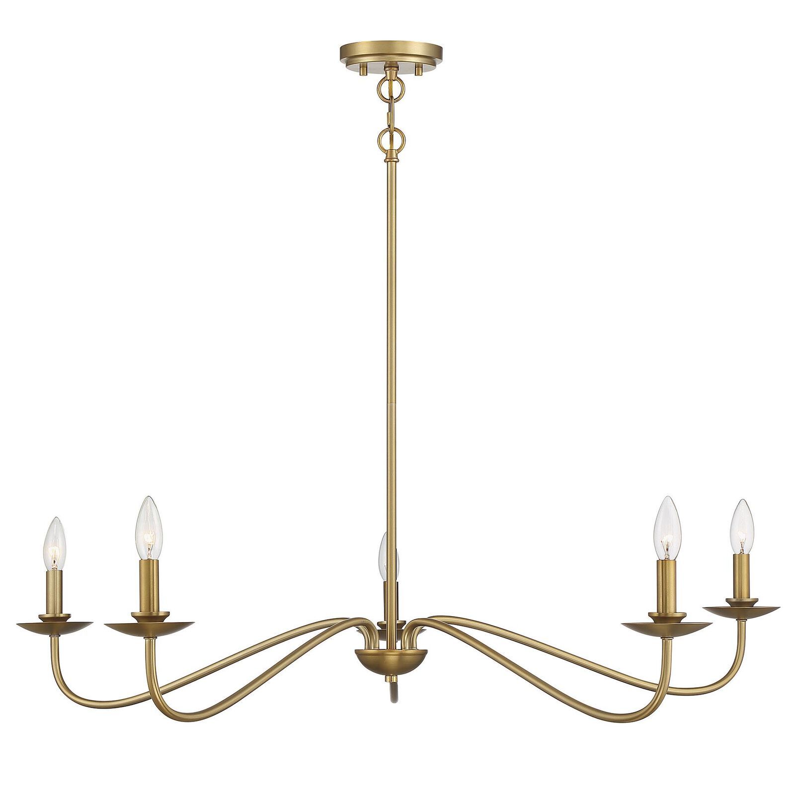 42 Inch 5 Light LED Chandelier by Meridian Lighting | 1800 Lighting