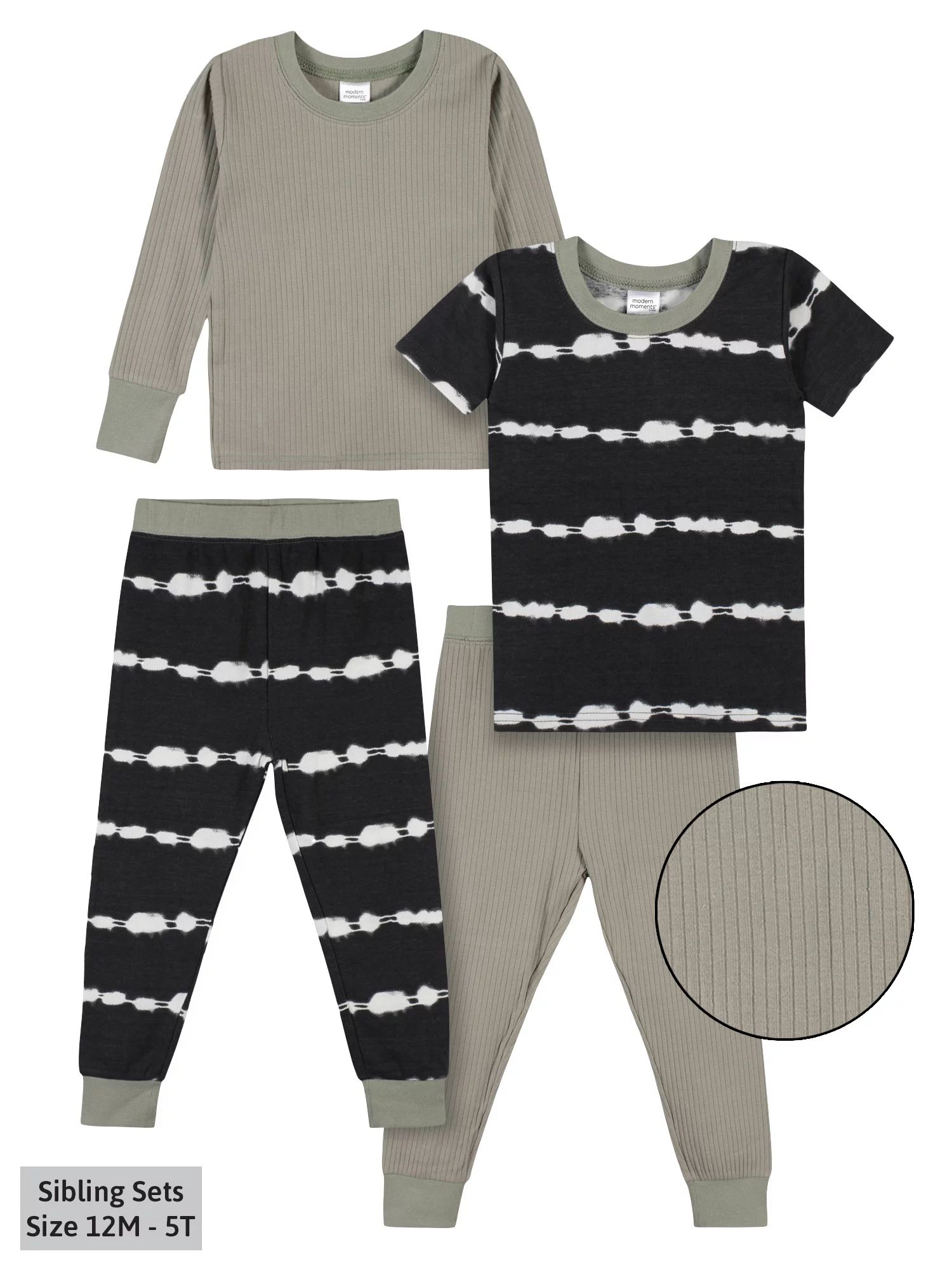 Modern Moments by Gerber Baby & Toddler Boy Snug-Fit Cotton Pajamas, 4-Piece, Sizes 12M-5T - Walm... | Walmart (US)