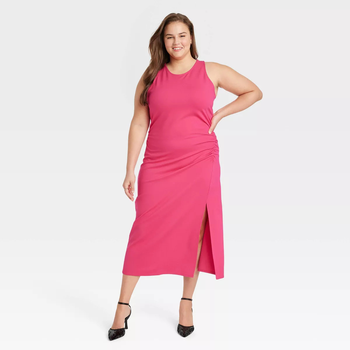 Women's Sleeveless Ponte Racerback Midi dress - A New Day™ | Target