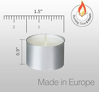 HomeLights Tealight Candles - 8 Hour Long time Burning, Giant 100,200,300 Packs -White Smokeless ... | Amazon (US)