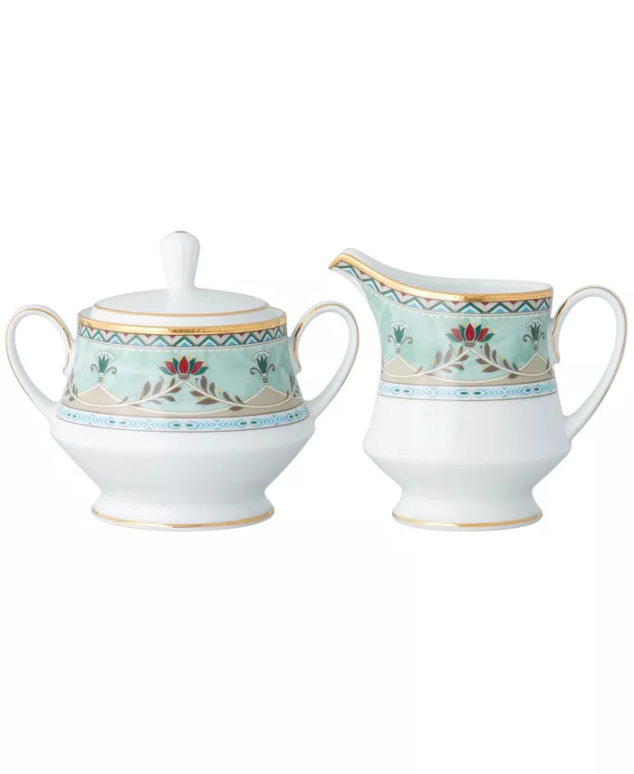 Noritake Serene Garden Sugar Creamer 2 Piece Set - Macy's | Macy's