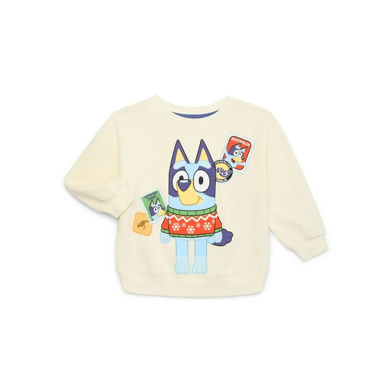 Bluey Toddler Boys Holiday Crewneck Sweatshirt, Sizes 12M-5T | Walmart (US)