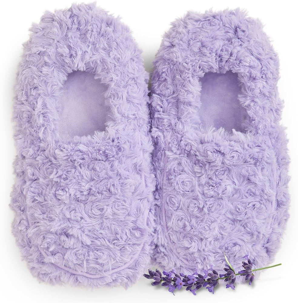 warmies Microwaveable House Slippers for Women - Plush, Soft & Fuzzy Indoor Slippers with Backs &... | Amazon (US)