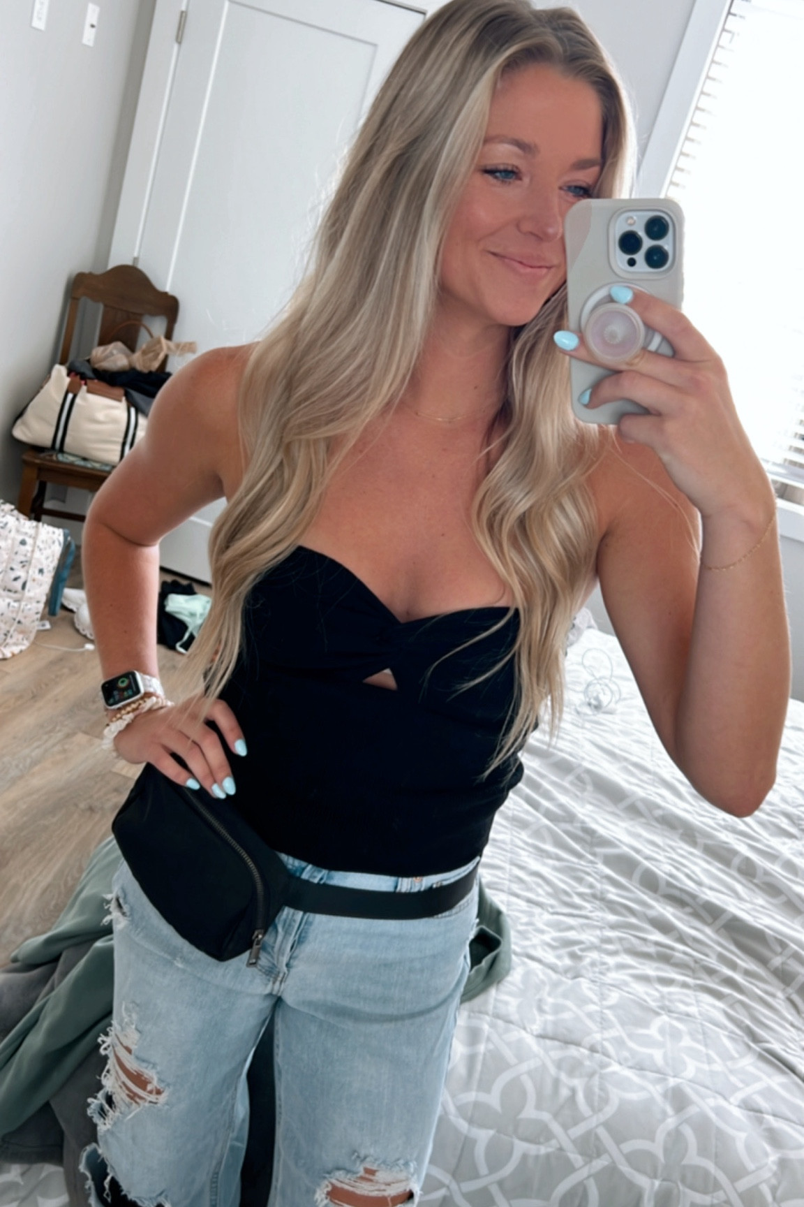 Sweater strapless top!