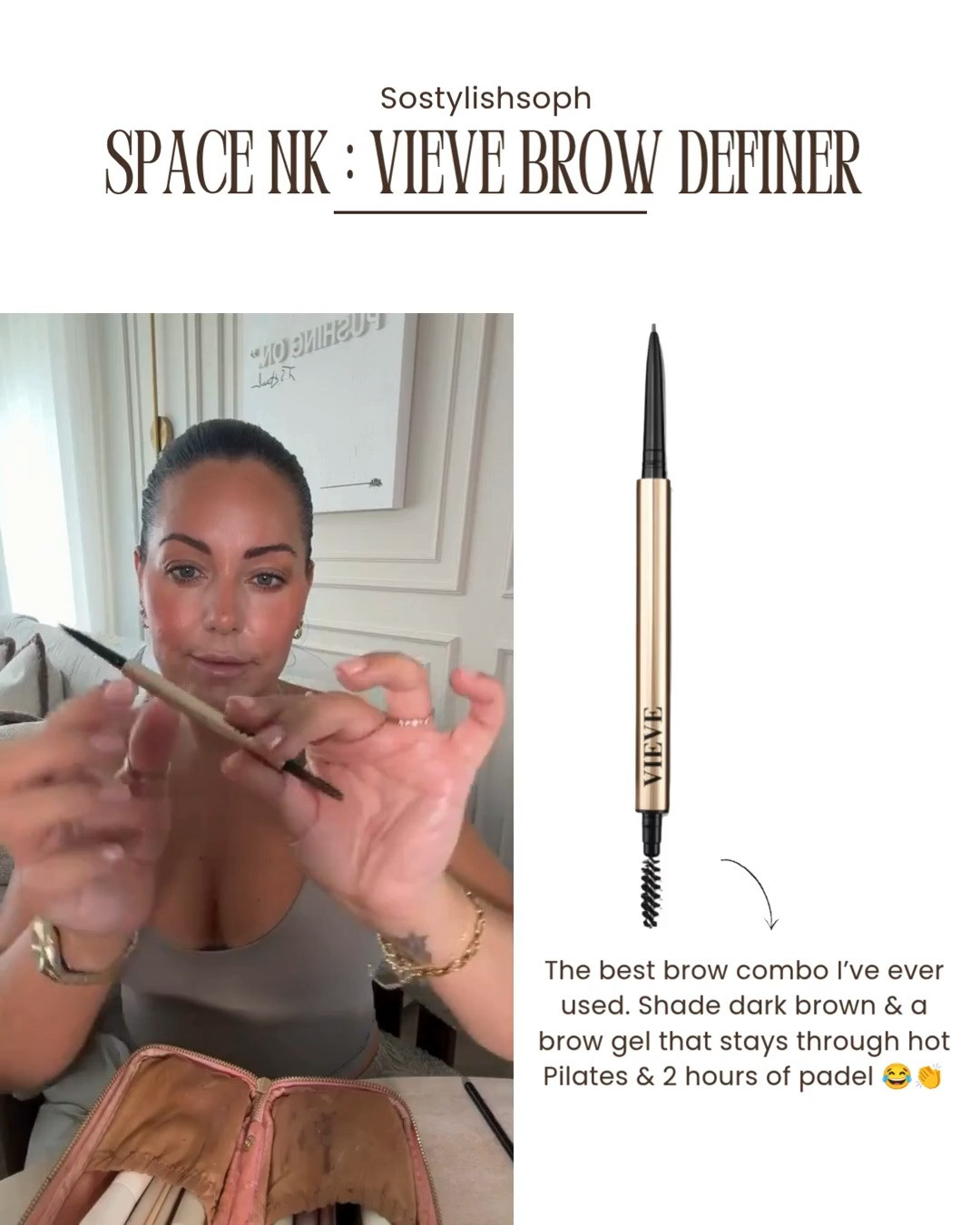 20% off the VIEVE Modern Brow Definer on Space NK 🙌 The best brow combo I’ve ever used. Shade dark brown & a brow gel that stays through hot Pilates & 2 hours of padel 😂👏

Makeup Routine, Glowy Makeup, Makeup Holy Grails, Beauty, Glam, Soft Glam, Summer Makeup, Eyebrow Pencil

#LTKuk #LTKsummer #LTKbeauty