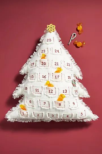 Advent Calendar Tree Pillow | Anthropologie (US)