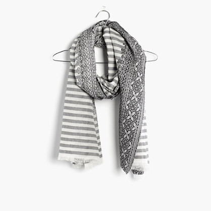 Heirloom Border Striped Scarf | Madewell