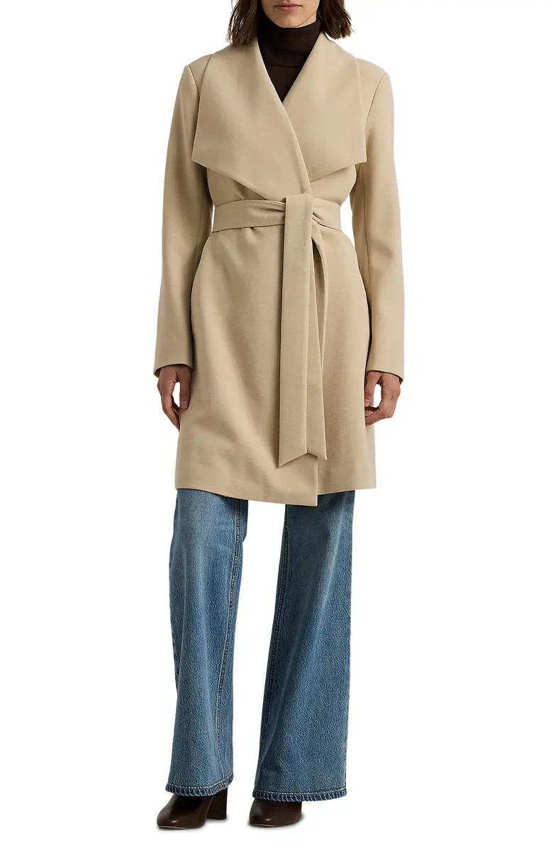 Drape Front Crepe Jacket | Nordstrom
