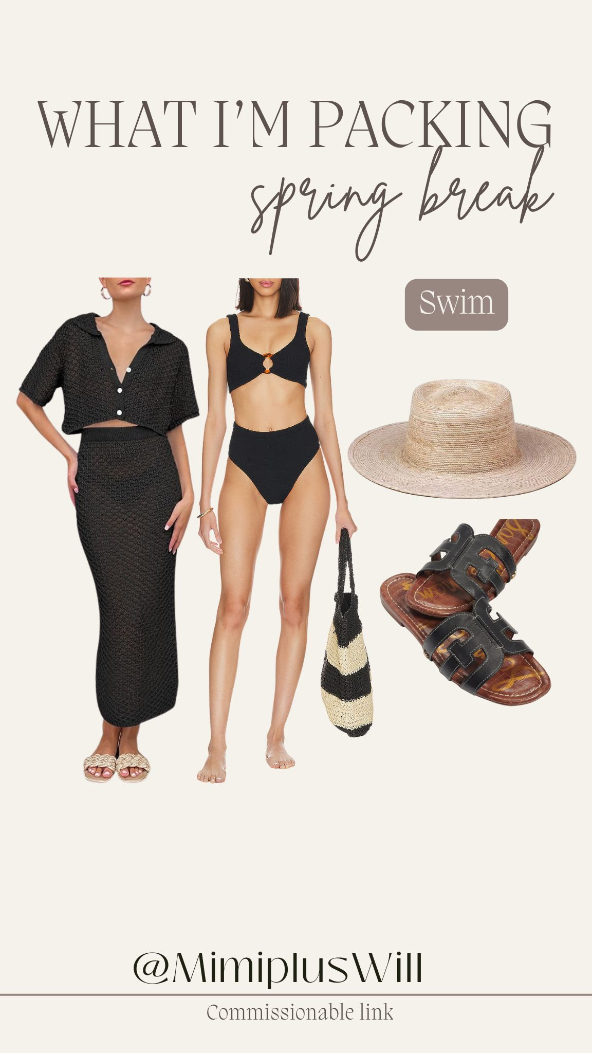 Spring break outfit for the pool or beach! 

Cover up set: medium 
Bikini set: one size 

5'0" 145lbs 

#LTKSwim #LTKTravel #LTKPetite