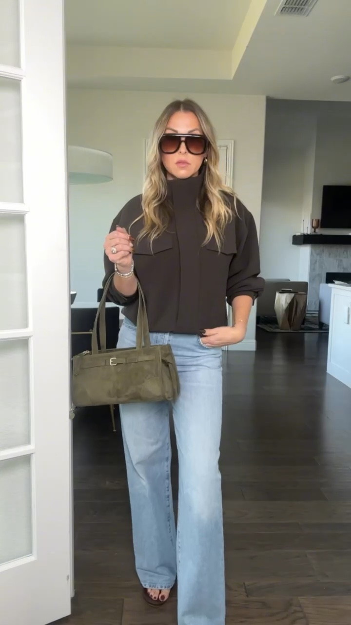 An easy transitional fall outfit for warm September days — denim, a lightweight jacket + polished everyday accessories that work perfectly between seasons.

#LTKStyle #FallOutfit #Over40Style #TransitionalStyle #aritzia #target