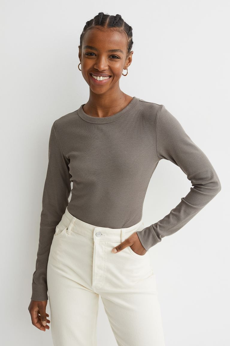 Ribbed Modal-blend Top | H&M (US + CA)