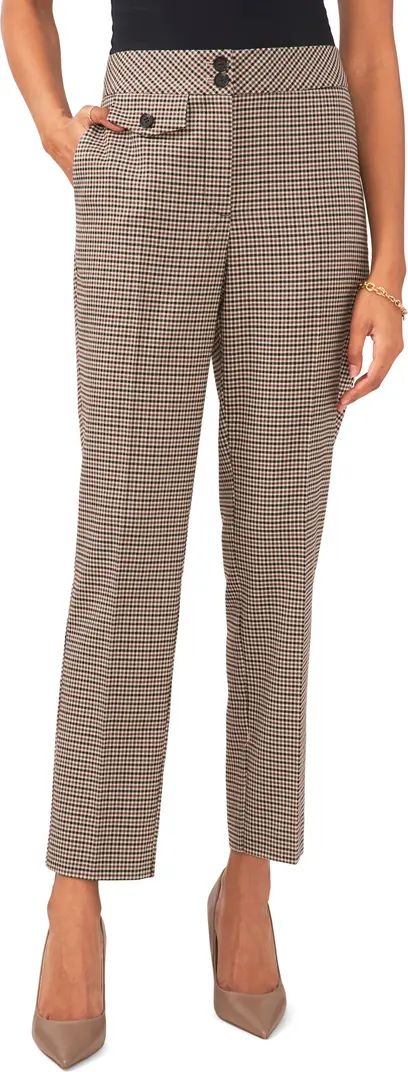 Check Straight Leg Trousers | Nordstrom