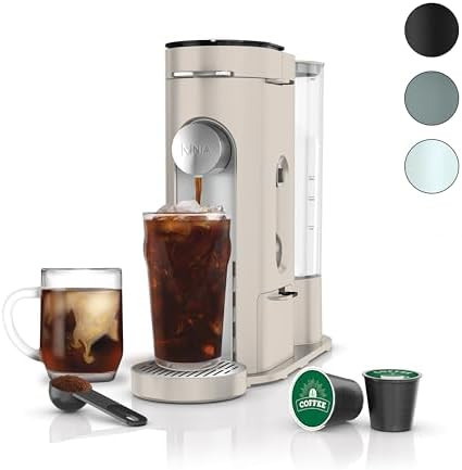 Ninja Pods & Grounds Single-Serve Coffee Maker, K-Cup Pod Compatible, Brews Grounds, Compact Desi... | Amazon (US)