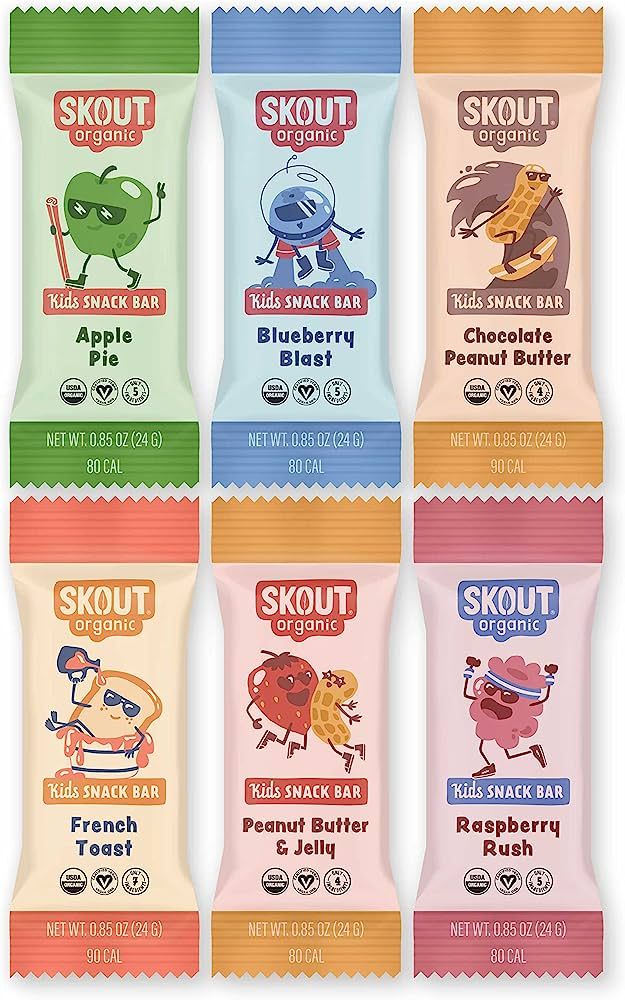 Skout Organic Kids Snack Bar Variety Pack (36 Pack) | Organic Kids Snack Bars | Plant-Based Nutri... | Amazon (US)