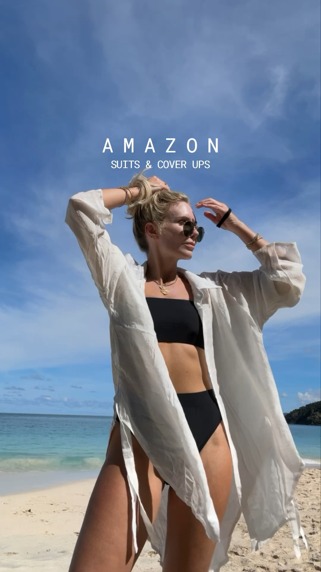 Amazon swimsuits and cover ups
True to size. I take a small in Amazon suits  

#LTKVideo #LTKfindsunder50