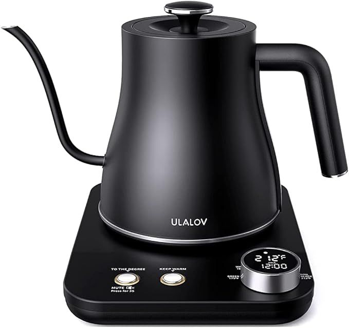 Ulalov Electric Gooseneck Kettle Ultra Fast Boiling Hot Water Kettle 100% Stainless Steel for Pou... | Amazon (US)