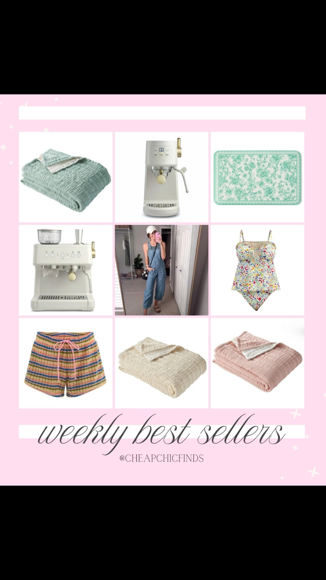 Last weeks best sellers!! So many good ones this week from the must have gauze blanket, new & more affordable espresso machines!!!

 

#LTKHome