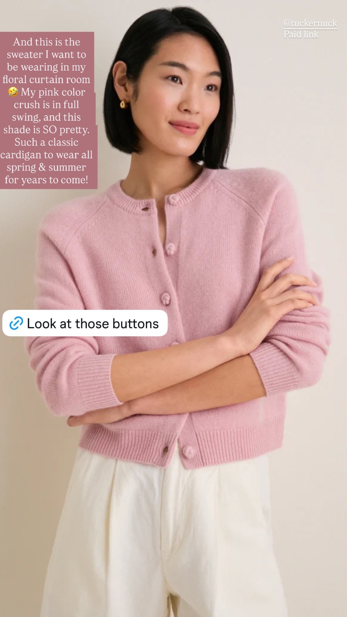 This classic cardigan sweater is the prettiest shade of pink and I love the button details😍 Perfect all spring and summer long, but especially for Valentine’s season!

Tuckernuck, classic style, mom style, preppy 

#LTKootd #LTKValentine