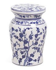 18in Cherry Blossom Chinoisere Ceramic Stool | Marshalls