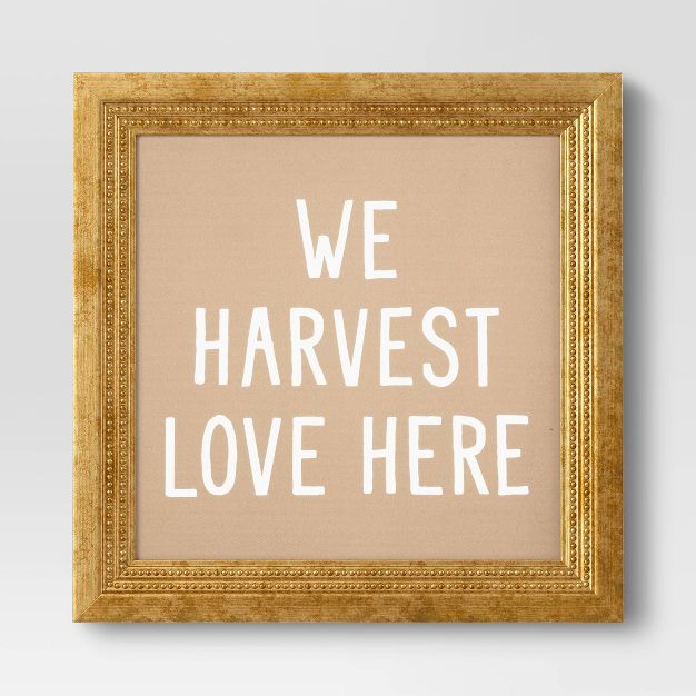 16" x 16" Harvest Love Framed Canvas Board - Threshold™ | Target