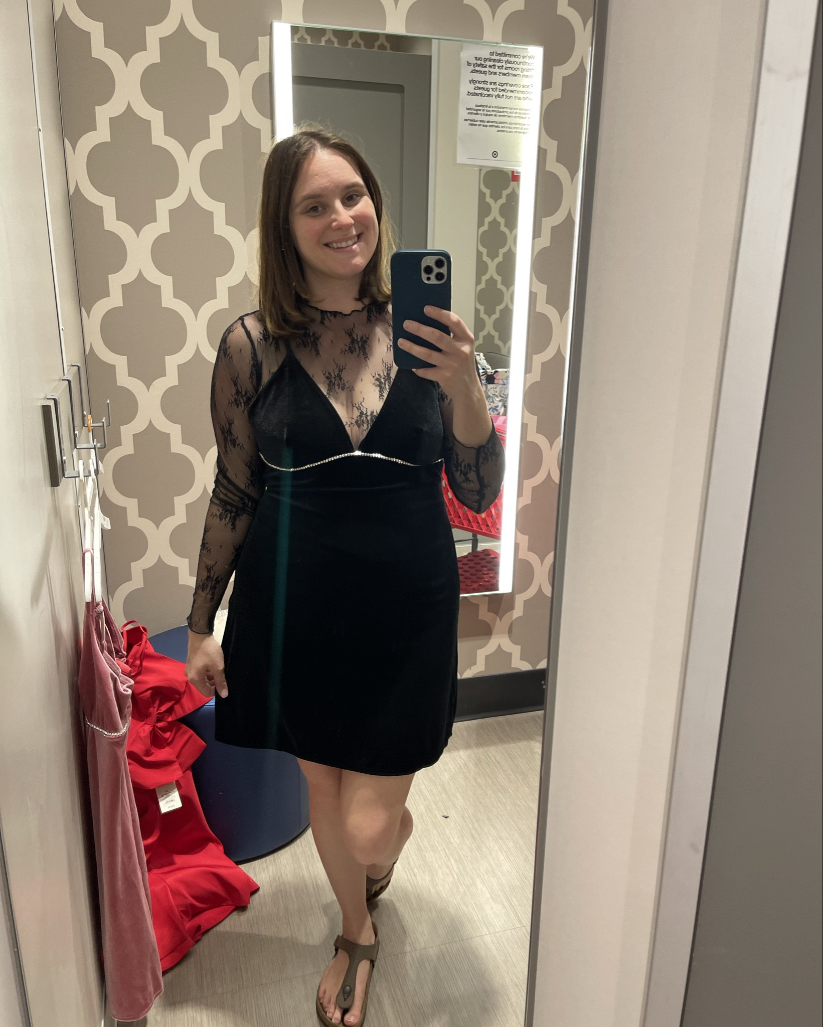 Holiday party dresses: black velvet dress with lace top. Heads up, it’s very revealing in the breast area  

Size: Large for both

#LTKMidsize #LTKParties #LTKHoliday