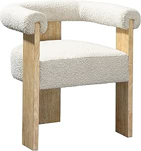 Meridian Furniture Barrel Collection Mid-Century Modern Dining Chair, Solid Wood Finish, Rich Bou... | Amazon (US)