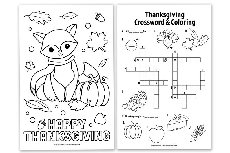 Thanksgiving Placemats for Kids, Thanksgiving Table Decor Printable, Friendsgiving Ideas, Thanksg... | Etsy (US)