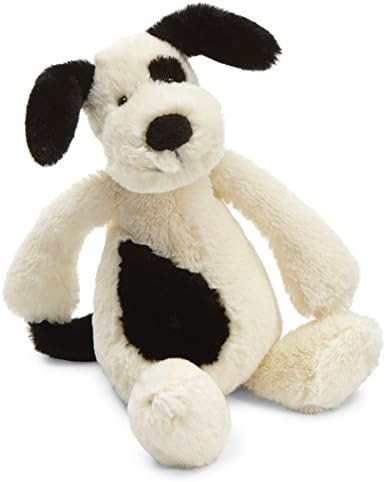 Jellycat Bashful Black and Cream Puppy Stuffed Animal, Small, 7 inches | Amazon (US)