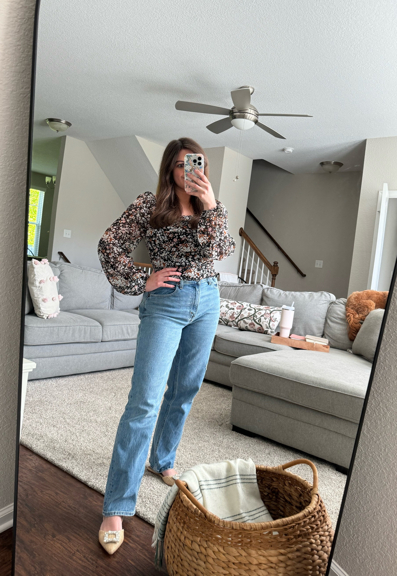 my favorite casual spring outfit 💕 

blouses / denim / high-waisted jeans / spring outfits 2024 / spring shoes women / flats with rhinestones / tops for women /green throw pillows / long throw / throw pillow for living room

#LTKhome #LTKover40 #LTKSeasonal