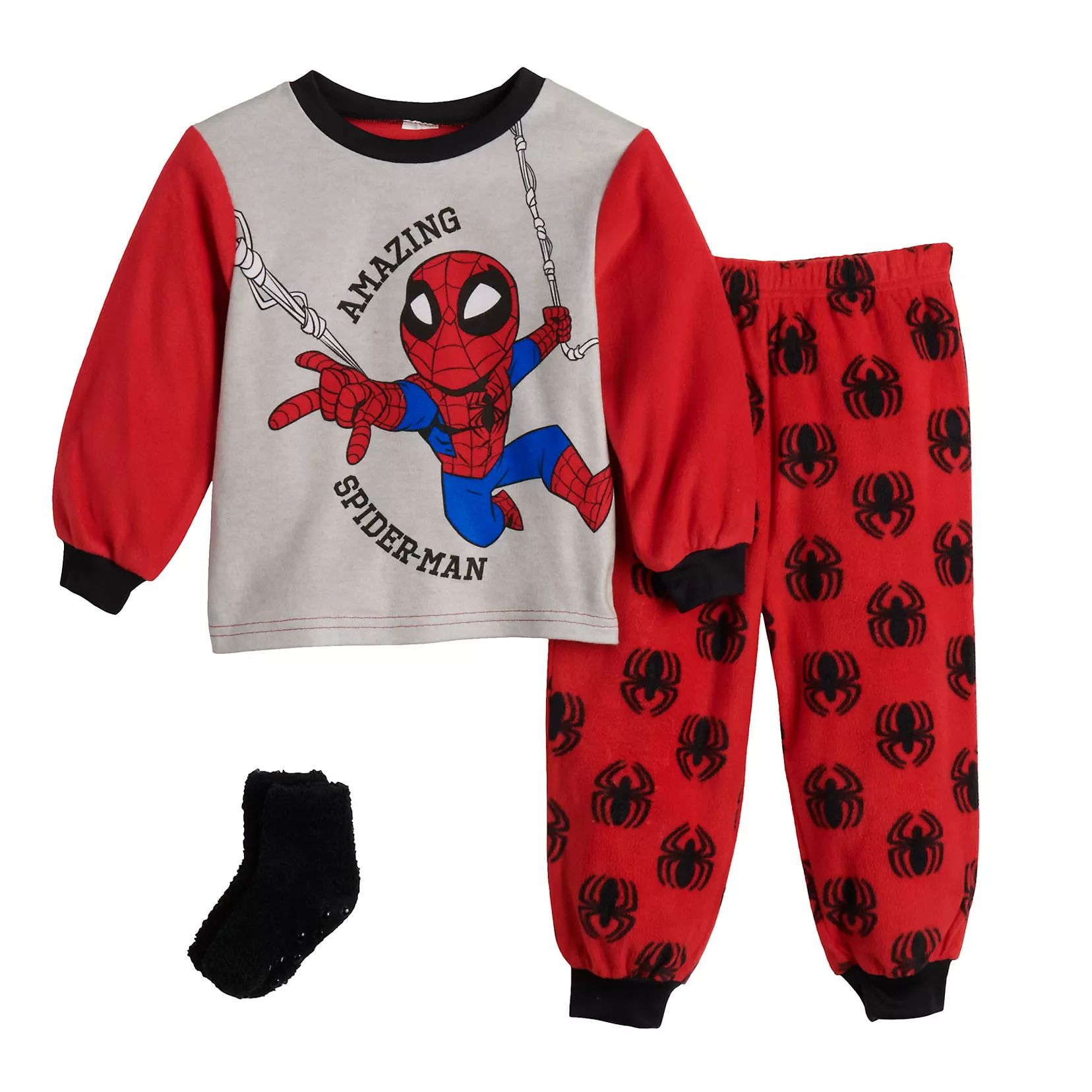 Toddler Boy Marvel Spider-Man 2 Piece Pajama Set with Socks | Kohl's